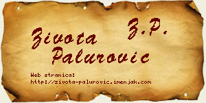 Života Palurović vizit kartica